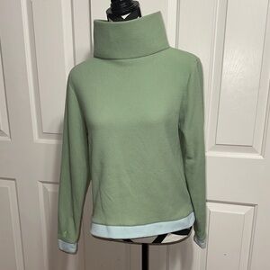Green Turtleneck Women's Top